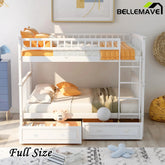 Bellemave® Convertible Bunk Bed with 2 Drawers - Bellemave